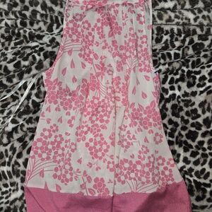 New York & Company Pink and White Floral Blouse